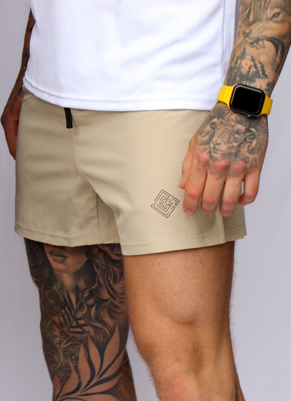 Men Shorts Beige